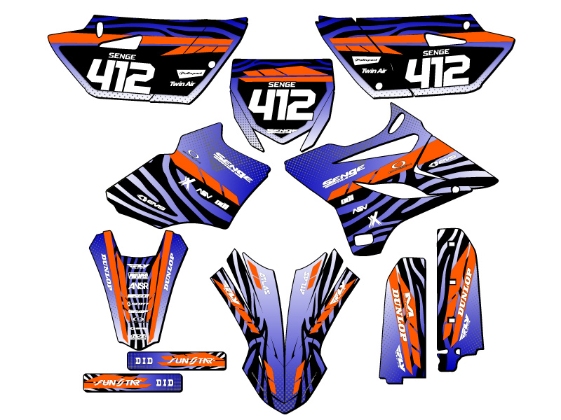 2015-2018 YZ 85 TIGRE Blue Senge Graphics Kit Compatible with Yamaha - Picture 8 of 10
