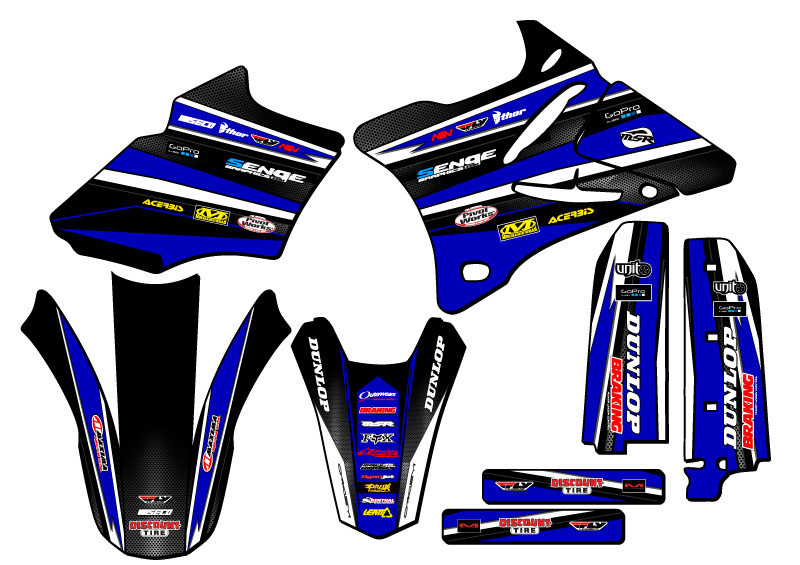 2002-2014 YZ 85 VIGOR Blue Senge Kit gráfico compatible con Yamaha - Imagen 2 de 10