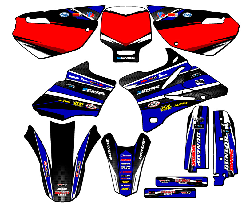 2002-2014 YZ 85 VIGOR Blue Senge Kit gráfico compatible con Yamaha - Imagen 5 de 10