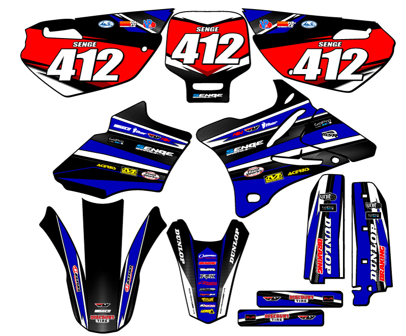 2002-2014 YZ 85 VIGOR Blue Senge Kit gráfico compatible con Yamaha - Imagen 8 de 10