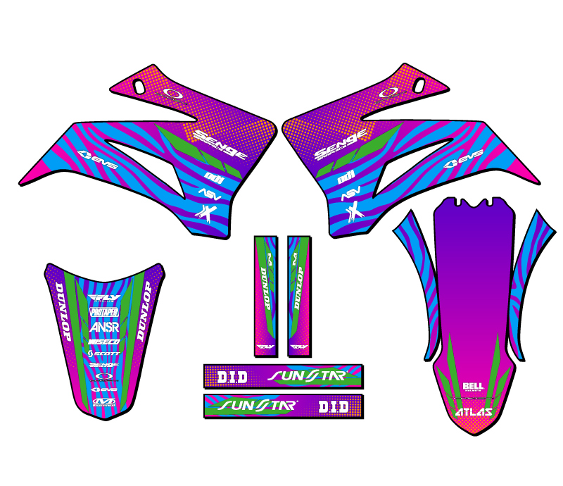 2008-2022 TTR 125 TIGRE Pink Senge Graphics Kit Compatible with Yamaha - Picture 2 of 10