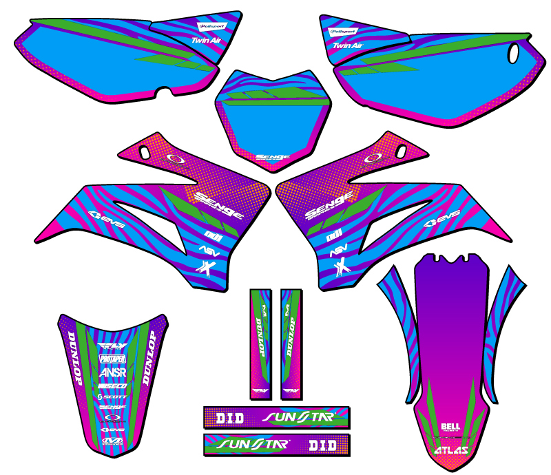 2008-2022 TTR 125 TIGRE Pink Senge Graphics Kit Compatible with Yamaha - Picture 5 of 10