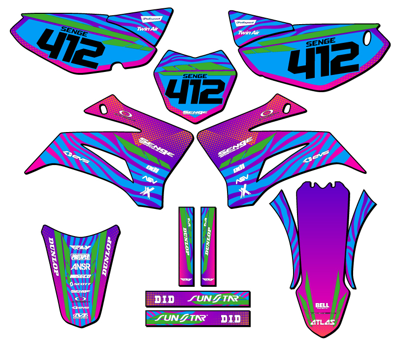 2008-2022 TTR 125 TIGRE Pink Senge Graphics Kit Compatible with Yamaha - Picture 8 of 10