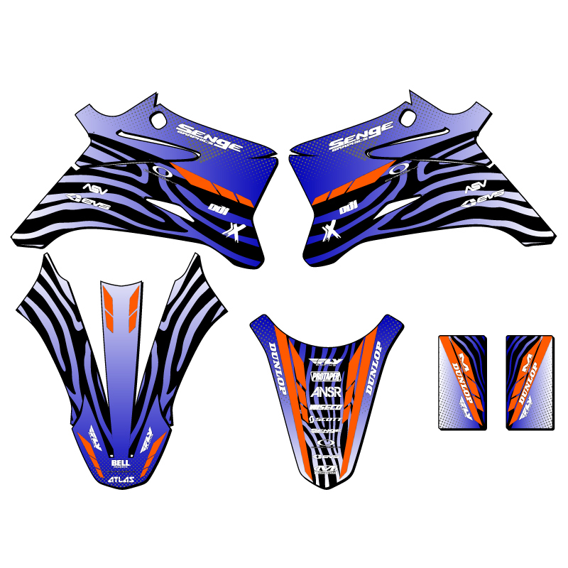 Kit gráfico TTR 110 TIGRE Blue Senge 2008-2022 Compatible con Yamaha - Imagen 2 de 10