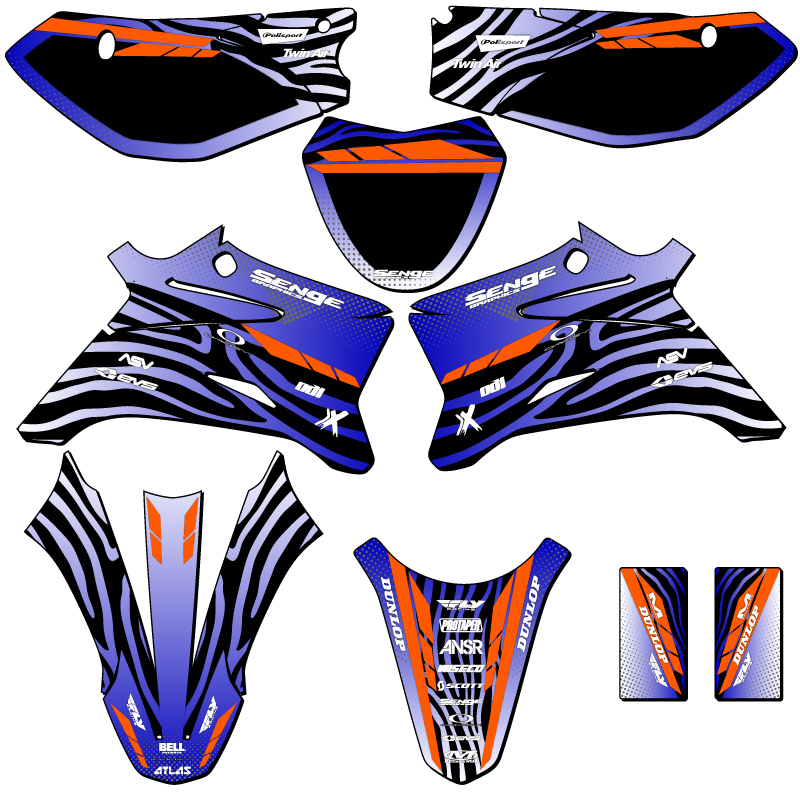 Kit gráfico TTR 110 TIGRE Blue Senge 2008-2022 Compatible con Yamaha - Imagen 5 de 10