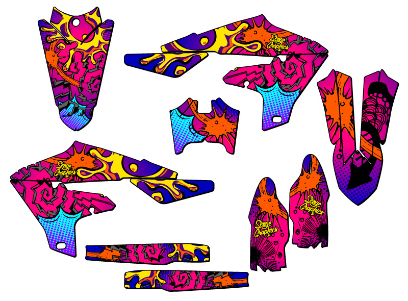 2019-2023 YZ 250 F 4-STROKE ZANY Pink Senge Graphics Kit Compatible with Yamaha - Picture 2 of 10
