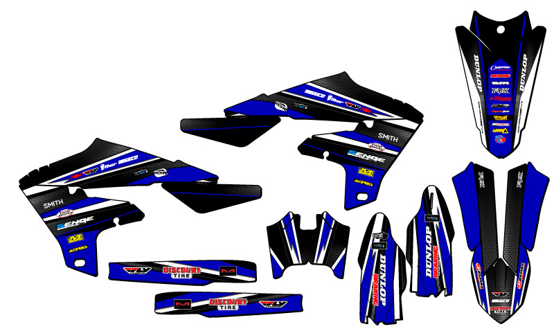2019-2023 WR 450 F VIGOR Blue Senge Graphics Kit Compatible with Yamaha - Picture 2 of 10
