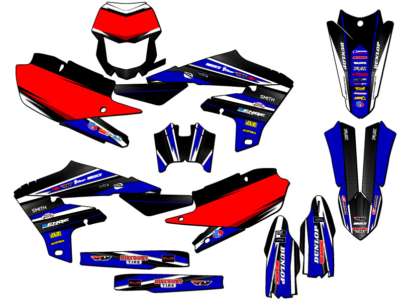 2019-2023 WR 450 F VIGOR Blue Senge Graphics Kit Compatible with Yamaha - Picture 5 of 10