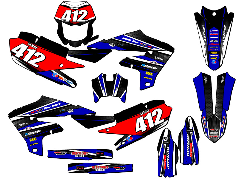 2019-2023 WR 450 F VIGOR Blue Senge Graphics Kit Compatible with Yamaha - Picture 8 of 10