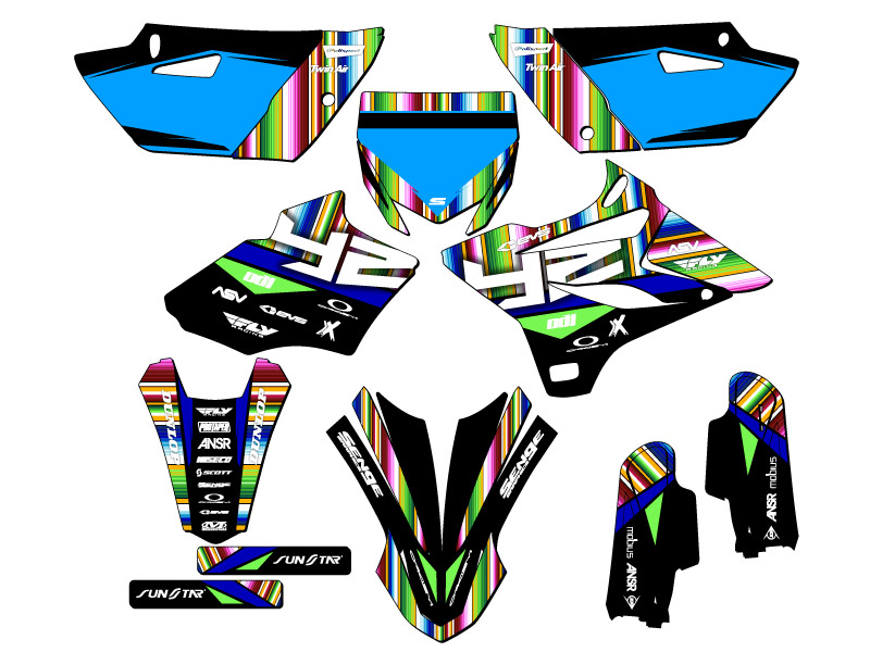 2019-2021 YZ 85 SERAPE Black Senge Graphics Kit Compatible with Yamaha - Picture 5 of 10