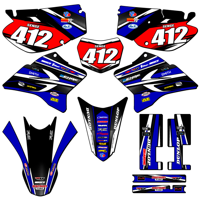 2005-2022 TTR 230 VIGOR Blue Senge Graphics Kit Compatible with Yamaha - Picture 8 of 10