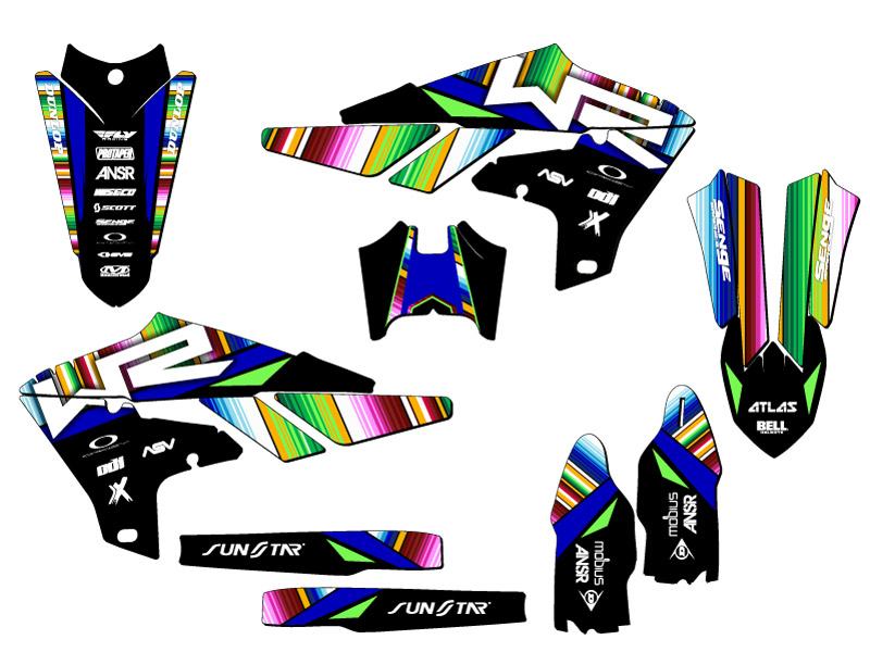 Kit de gráficos WR 450 F SERAPE 2019-2023 negro Senge compatible con Yamaha - Imagen 2 de 10