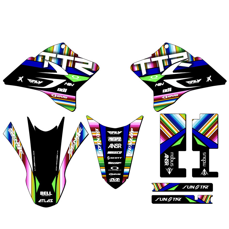 2005-2022 TTR 230 SERAPE Black Senge Graphics Kit Compatible with Yamaha - Picture 2 of 10