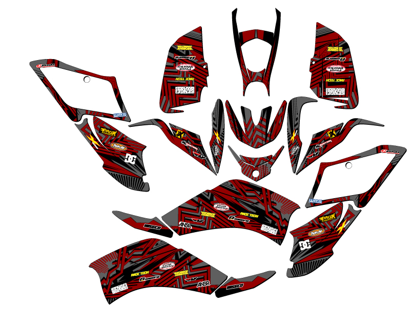 Kit de Gráficos Senge gris Raptor 125 Mayhem todos los años compatible con Yamaha - Imagen 2 de 7
