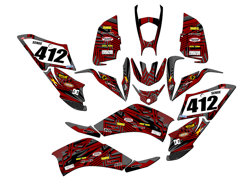 Kit de Gráficos Senge gris Raptor 125 Mayhem todos los años compatible con Yamaha - Imagen 5 de 7
