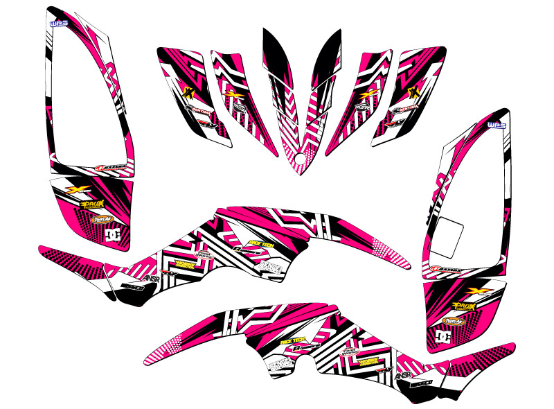 Kit de Gráficos All Years RAPTOR 350 MAYHEM Pink Senge Compatible con Yamaha - Imagen 2 de 7