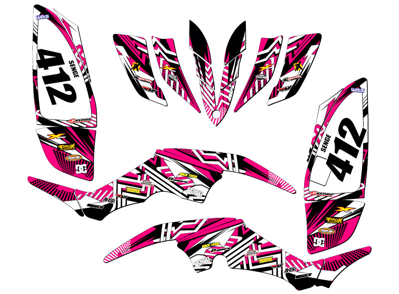 Kit de Gráficos All Years RAPTOR 350 MAYHEM Pink Senge Compatible con Yamaha - Imagen 5 de 7