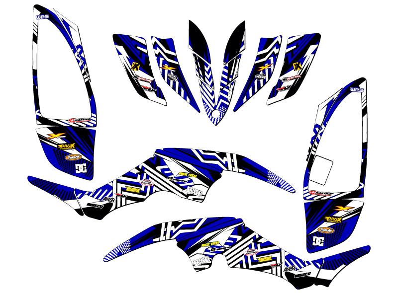 Kit de Gráficos All Years RAPTOR 350 MAYHEM Blue Senge Compatible con Yamaha - Imagen 2 de 7