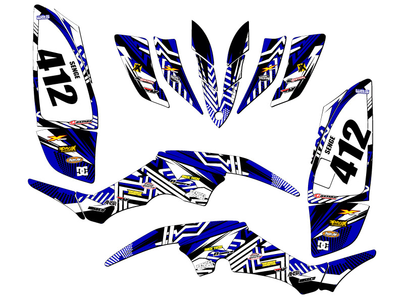 Kit de Gráficos All Years RAPTOR 350 MAYHEM Blue Senge Compatible con Yamaha - Imagen 5 de 7