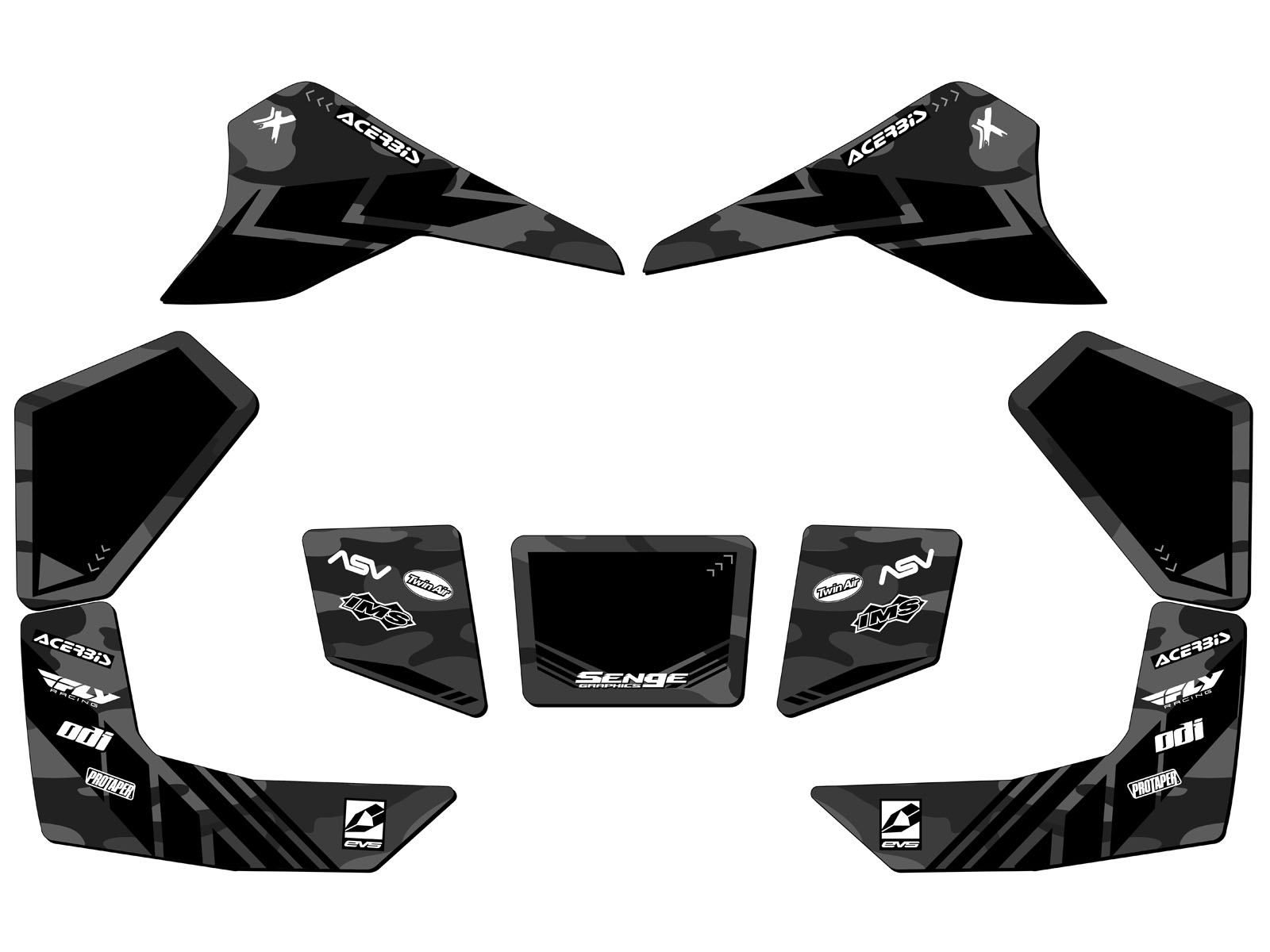 All Years LT 80 APACHE Grey Senge Graphics Kit Compatible with Suzuki - Foto 2 di 7