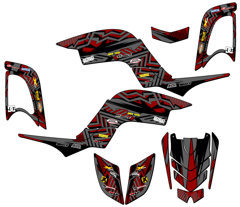 Alle Jahre RAPTOR 660 MAYHEM Graue Senge Grafikset Kompatibel Mit Yamaha - Picture 2 of 7