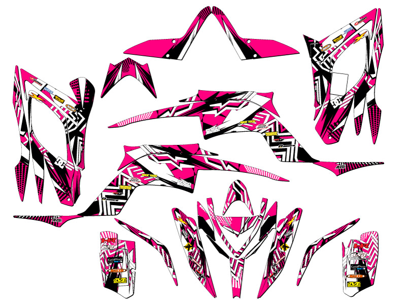 2013-2020 RAPTOR 700 MAYHEM Pink Senge Graphics Kit Compatible with Yamaha - Picture 2 of 7