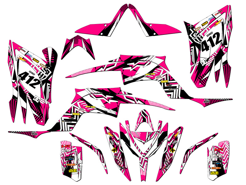 2013-2020 RAPTOR 700 MAYHEM Pink Senge Graphics Kit Compatible with Yamaha - Picture 5 of 7