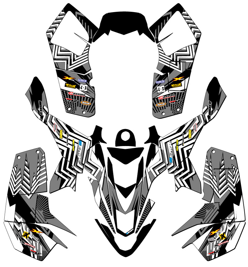 2007-2020 LTZ 90 MAYHEM Black Senge kit de gráficos compatible con Suzuki - Imagen 2 de 7