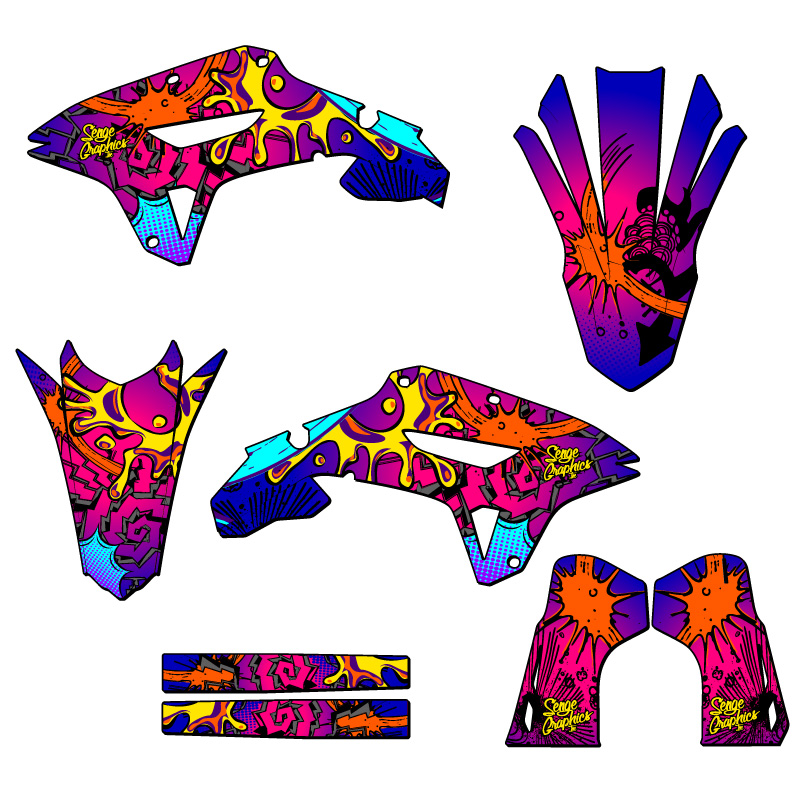2021-2023 CRF 450 RX ZANY Pink Senge Graphics Kit Compatible with Honda - Picture 2 of 10