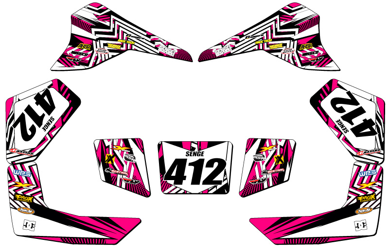 Kit de Gráficos All Years LT 80 MAYHEM Pink Senge Compatible con Suzuki - Imagen 5 de 7