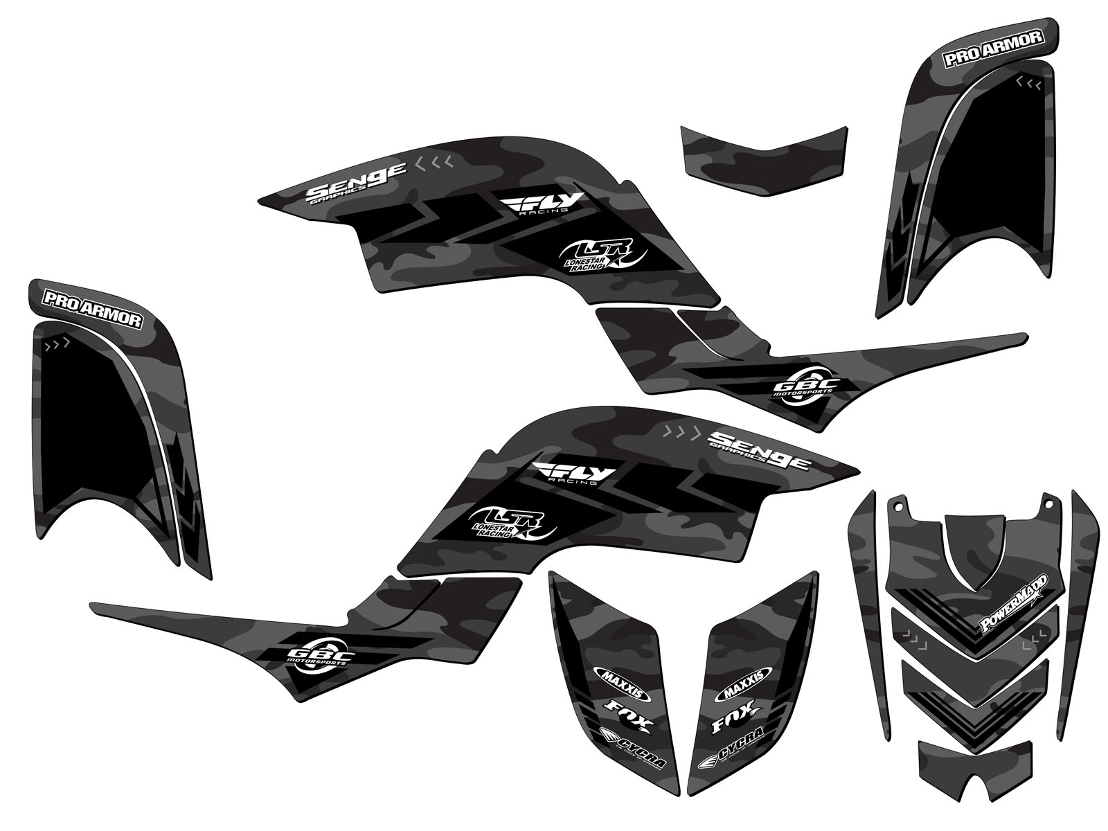 Kit de Gráficos Senge gris Raptor 660 todos los años compatible con Yamaha - Imagen 2 de 7