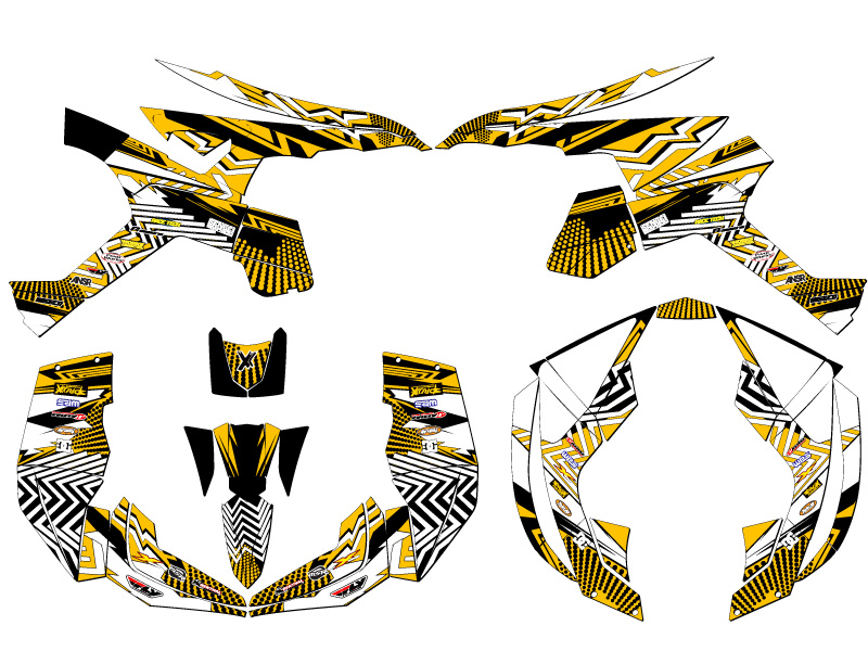 All Years RENEGADE 500/800/1000 MAYHEM Neo Senge Graphics Kit Compatible with - Foto 2 di 7
