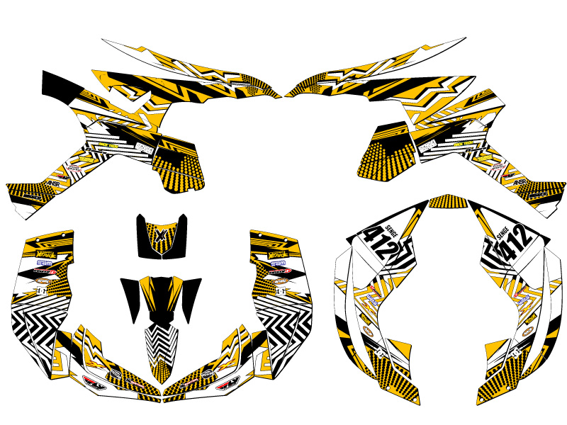 All Years RENEGADE 500/800/1000 MAYHEM Neo Senge Graphics Kit Compatible with - Foto 5 di 7