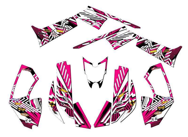 2008-2018 DS 70/90 MAYHEM Pink Senge Graphics Kit Compatible with Can-Am - Picture 2 of 7