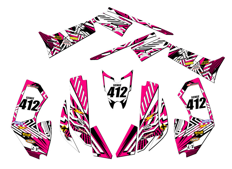 2008-2018 DS 70/90 MAYHEM Pink Senge Graphics Kit Compatible with Can-Am - Picture 5 of 7