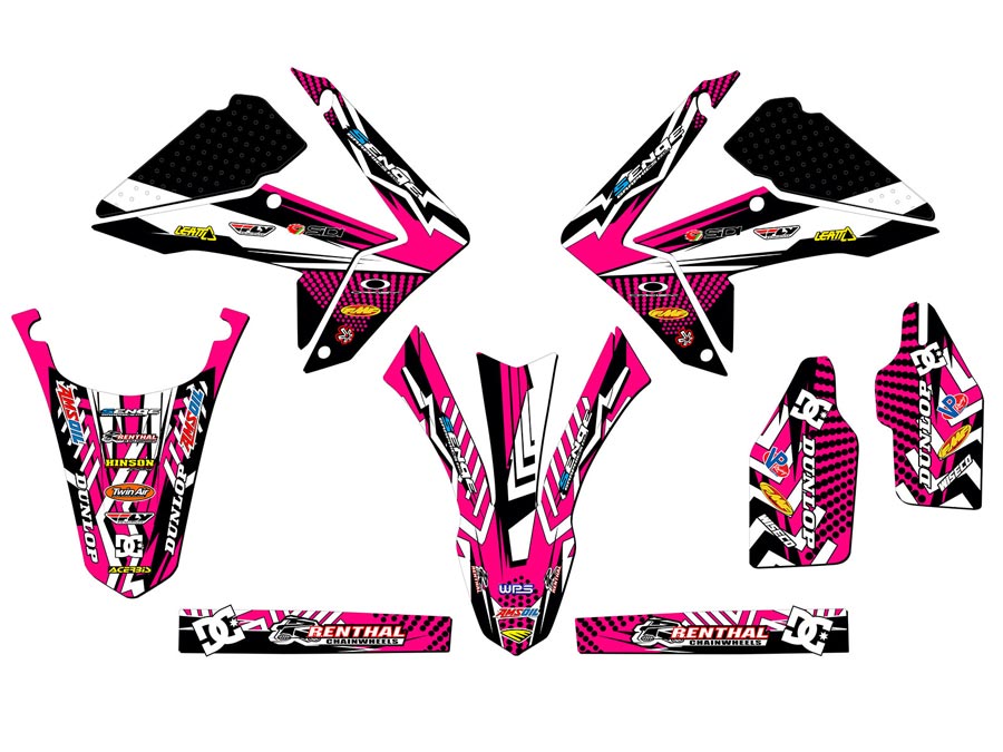 2012-2020 CRF 250 L MAYHEM Pink Senge Graphics Kit Compatible with Honda - Picture 2 of 10