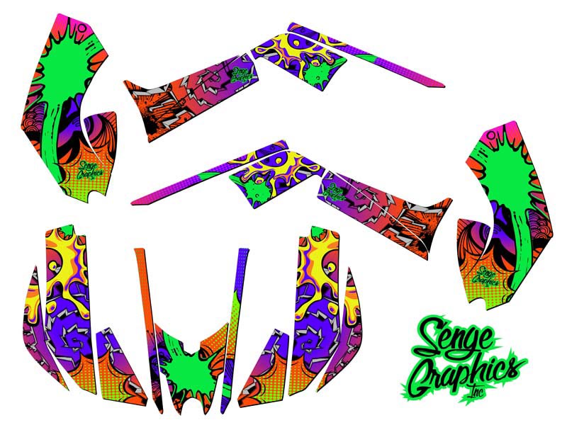 2008-2018 DS 70/90 ZANY Purple Senge Graphics Kit Compatible with Can-Am - Picture 2 of 7