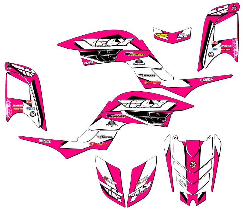 ALL Años Raptor 660 13 Fly Rosa Senge Gráficos Kit Compatible Con Yamaha - Picture 2 of 7