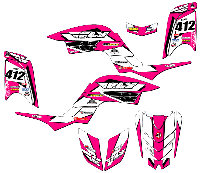 ALL Años Raptor 660 13 Fly Rosa Senge Gráficos Kit Compatible Con Yamaha - Picture 5 of 7