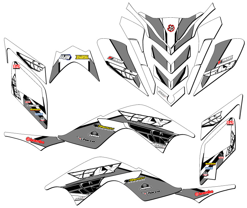 Kit de gráficos Senge White Senge 2009-2012 Raptor 700 13 FLY compatible con Yamaha - Imagen 2 de 7