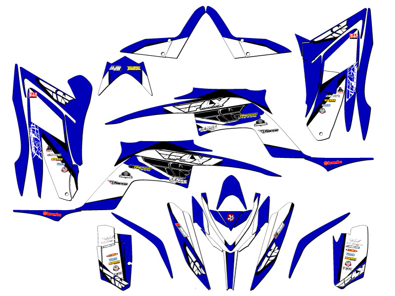 2013-2020 RAPTOR 700 13 FLY Blue Senge Graphics Kit Compatible with Yamaha - Picture 2 of 7