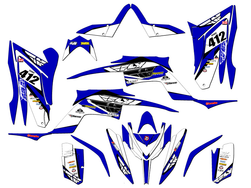 2013-2020 RAPTOR 700 13 FLY Blue Senge Graphics Kit Compatible with Yamaha - Picture 5 of 7
