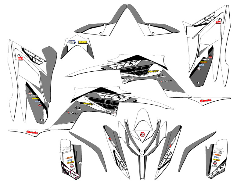Kit de gráficos Senge Raptor 700 13 FLY 2013-2020 compatible con Yamaha - Imagen 2 de 7