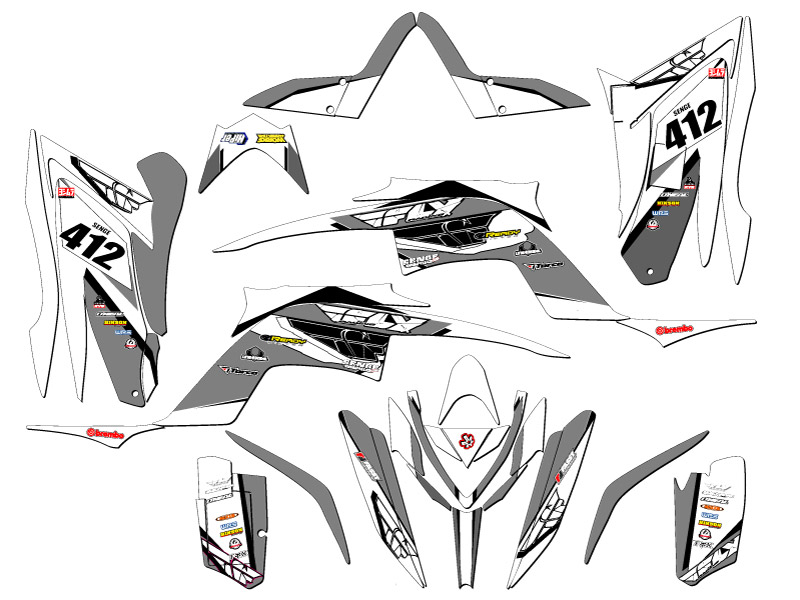 Kit de gráficos Senge Raptor 700 13 FLY 2013-2020 compatible con Yamaha - Imagen 5 de 7