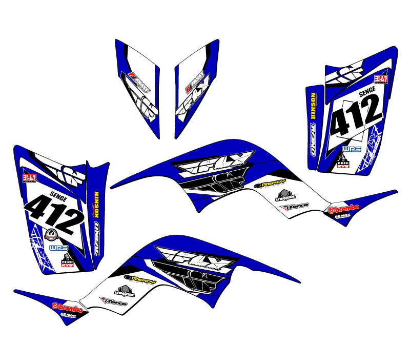 Kit de Gráficos All Years RAPTOR 90 13 FLY Blue Senge Compatible con Yamaha - Imagen 5 de 7