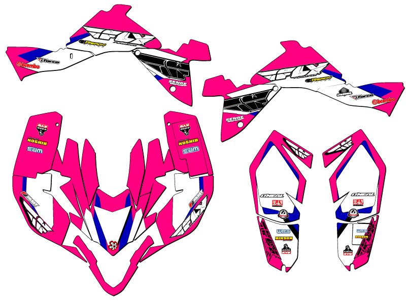 2009-2012 LTZ 400 13 FLY Pink Senge Graphics Kit Compatible with Suzuki - Picture 2 of 7