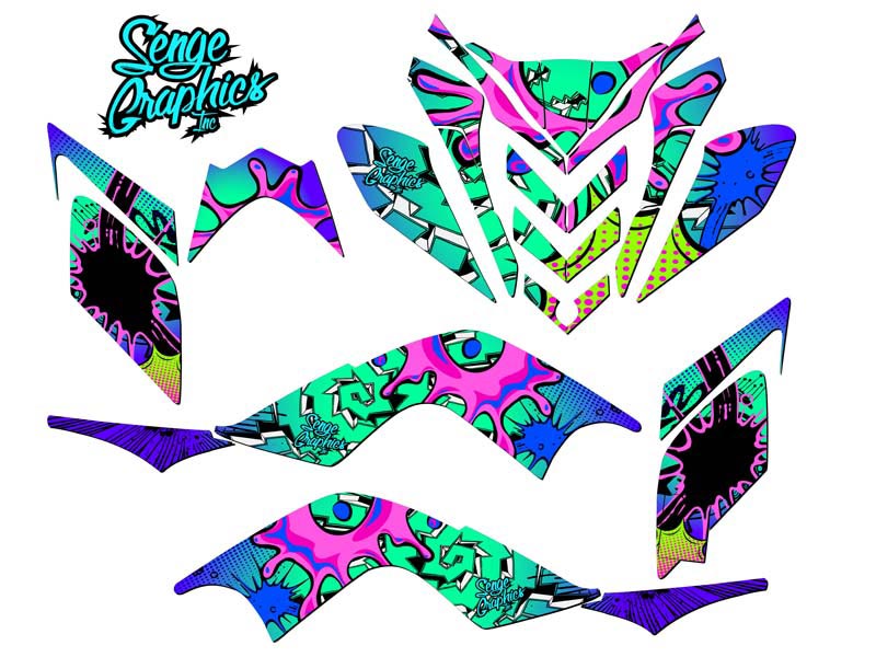 2009-2012 RAPTOR 700 ZANY Teal Senge Graphics Kit Compatible with Yamaha - Bild 2 von 7