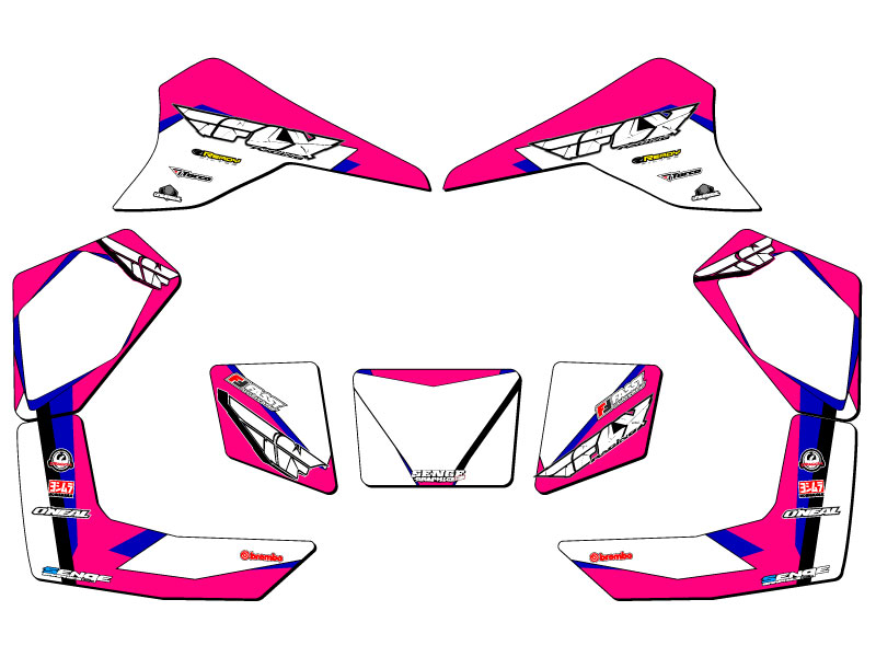 Kit de Gráficos All Years LT 80 13 FLY Pink Senge Compatible con Suzuki - Imagen 2 de 7