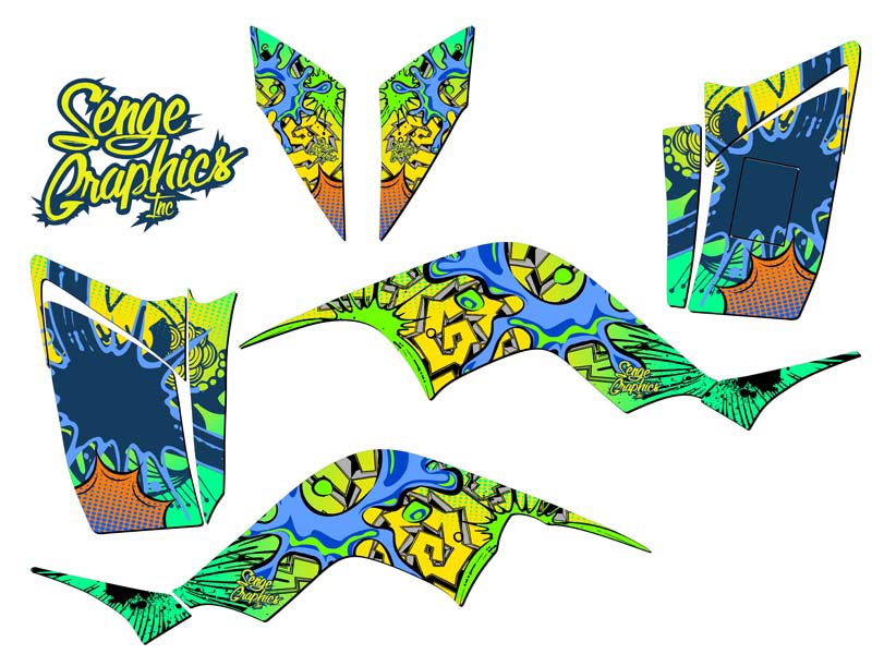 Kit Gráficos Senge Amarillo Todos los Años RAPTOR 90 ZANY Compatible con Yamaha - Imagen 2 de 7