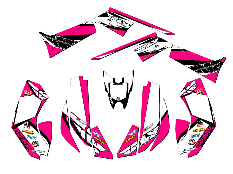 2008-2018 DS 70/90 13 FLY Pink Senge Graphics Kit Compatible with Can-Am - Picture 2 of 7